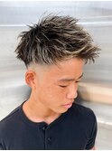 ジェットモヒカンウェーブバングスパイキーヘア短髪フェード