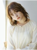 大人可愛いウルフミディ20代30代40代◎前髪あり小顔レイヤー成増
