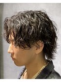 桑名メンズパーマ波巻きパーマプードルパーママッシュウルフ強め
