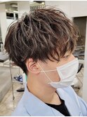 原宿波巻きパーマツイストスパイラルパーマセンターパートウルフ