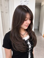 リコット 浦和美園(Liecot)&nbsp;顔周りレイヤーで小顔見え韓国ロング×ショコラグレージュ