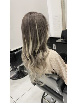 ヘアーデザイン ジェルム(Hair Design germe) プルエクグラデーション×ハイライト #しのだスペシャル