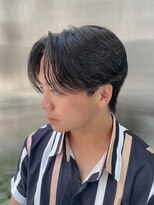 アクション セカンド 心斎橋(ACTION second)&nbsp;センターパート　ニュアンスパーマ　曲がる縮毛矯正