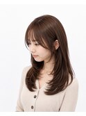 ロング×顔まわりレイヤー
