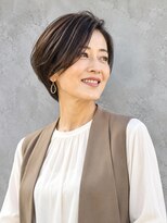 ヘアールームノエル(Hair room Noel)&nbsp;若見え×-5歳×エイジング×大人ショート×白髪ぼかし
