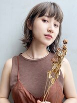 アルバム 銀座(ALBUM GINZA) 外ハネボブ_オリーブカラーハイライトカラー_58124