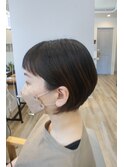 ハンサム耳だしショート/こなれヘア/小顔補正立体カット