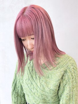 アルバム 渋谷パルコ(ALBUM) ピンクベージュ_グレージュカラーボブウルフ_ba381383