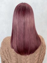 アルバム 池袋(ALBUM)&nbsp;ピンクセミロング_チェリーブラウンフェミニンロング_ba425062