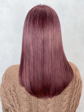 アルバム 池袋(ALBUM) ピンクセミロング_チェリーブラウンフェミニンロング_ba425062