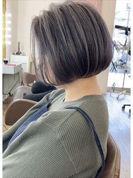 コワファースト 別府 ぱっつんボブ/グレージュ/別府/大分