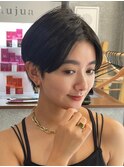 30代40代大人女性/前髪ありショートボブ/ショートヘア/髪質改善
