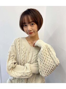 ルネ 北千住(Renee) ショートヘア_レイヤーショート_ベージュカラー