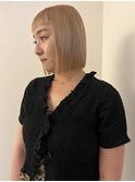 ボブ/ミルクティーベージュ/切りっぱなしボブ__下北沢