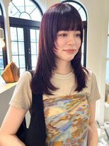 カシェ ナカザキ(CACHE NAKAZAKI)&nbsp;レッドカラー/レイヤーカット/前髪