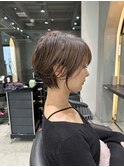 イメチェン外ハネボブ美髪ワイドバングレイヤーショート/大宮
