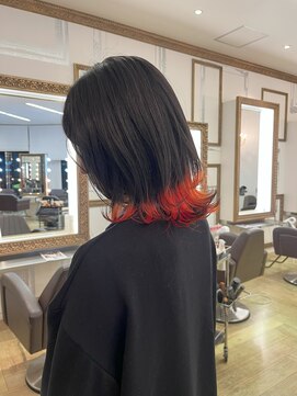 コワファースト 大分(COIFF1RST) レッドオレンジのフォックスカラー！レイヤースタイル