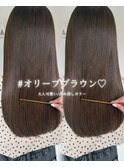 赤み消しカラー/オリーブブラウン【千葉・千葉駅】