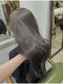 セミロングショートウルフボブネビージュ小顔ワンレン韓国