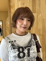 ランティ 難波駅前店(LUNTY NAMBA) マッシュショート くすみベージュ 前髪顔まわりカット