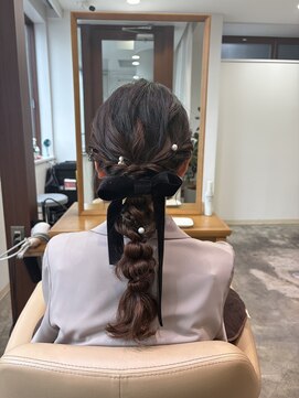 インビテーション 名古屋(invitation) ヘアセット:編み下ろし