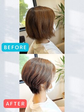 ヘアールシア(hair Lucia) 【ショートボブ】くせ毛でもまとまりのいいマッシュショートボブ