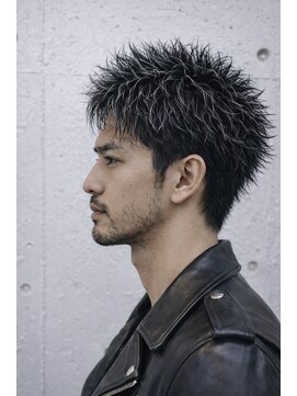 メンズ ラピス(Men's Lapis) ホワイトメッシュ×スパイキーショート