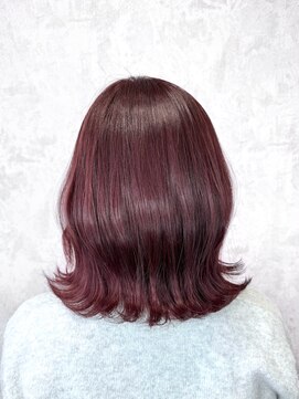デミヘアー(Demi hair) チェリーピンク×セミミディアム