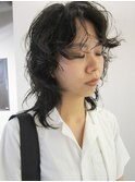 ウルフパーマくせ毛風パーマドライパーマカーリーヘアニュアンス