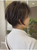丸みショート×アッシュベージュ style by 田爪