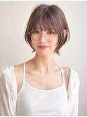 大人可愛い20代30代40代50代ウルフレイヤーボブ丸みショートボブ
