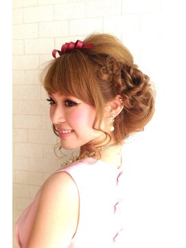 ヘアメイクサロンシャルメ(Hair Make Salon CHARMER) 結婚式☆二次会★charmerコサージュアレンジヘアセット