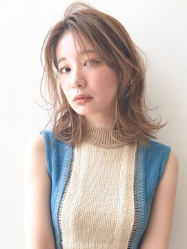 ケーツー あべのキューズモ－ル店(K-two) [K-two]毛先パーマ/センターパート外ハネミディ[天王寺/阿倍野]