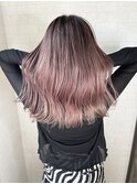 ピンクバレイヤージュ