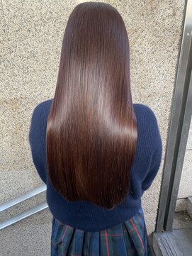ヒアー 岡山(here) 髪質改善/艶ボルドー/ベビーバング/プレミアムカラー