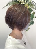 ハンサムショート×バレイヤージュ×ロイヤルパープル