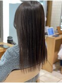 ダークブラウン/ストレートパーマ