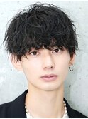 王道MIXパーマ前下がりマッシュ【高め刈り上げ】