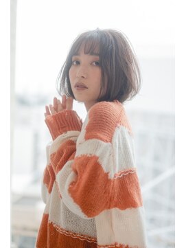 ライズ バイ レボ(RISE by REVO) 大人可愛いココアベージュグレージュカラーボブウルフ黒髪我孫子