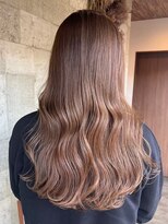 ミルヘアデザイン(mil hair design)&nbsp;ミルクティーベージュレイヤーインナーカラーグレージュカラー