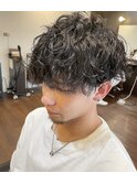波巻きスパイラルパーマツイストスパイラルパーマメンズマッシュ