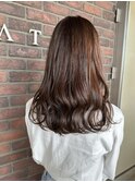 ロング　ブラウンカラー