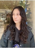 コテ巻き風ロングパーマ