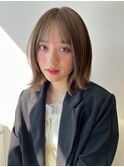 オンブレグレージュオリーブベージュくびれミディ大人美人