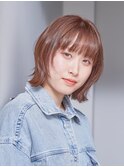 SHAMPOO LOVERSオレンジベージュと爽やかレイヤーボブ