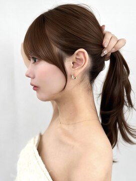 アマトウキョウ アユンチェ(AMA TOKYO×AYUNCHE) 前髪顔まわり韓国ヘアレイヤーカットサイドバンク2wayバンク韓国