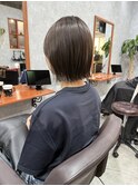 那覇美容室/おもろまち美容室/切りっぱなしミニボブ/小顔ボブ
