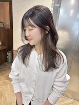 シュリット(schritt)&nbsp;ブリーチなしインナーカラーラベンダーブラウン渋谷小顔mutsuki