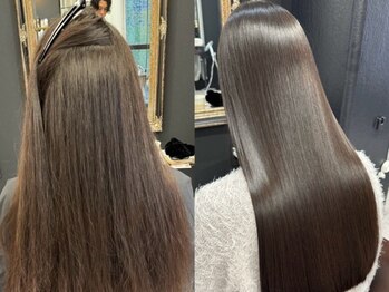 アンダーバーホワイト 大阪上本町店(_WHITE)の写真/【髪質改善＆デザイン】長い目でお客様に寄り添い、ずっとサポート致します。頑固なクセも丁寧に伸ばします