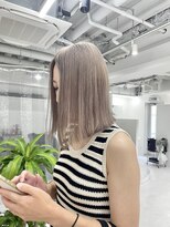 ギア(GEAR.)&nbsp;派手になりすぎないブリーチカラー◎ミルクティー×ボブ